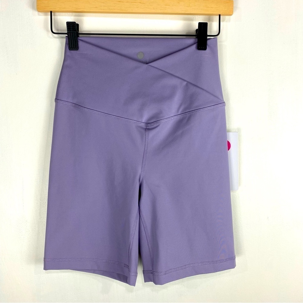 Yogalicious Lavender High-Waist Bike Shorts